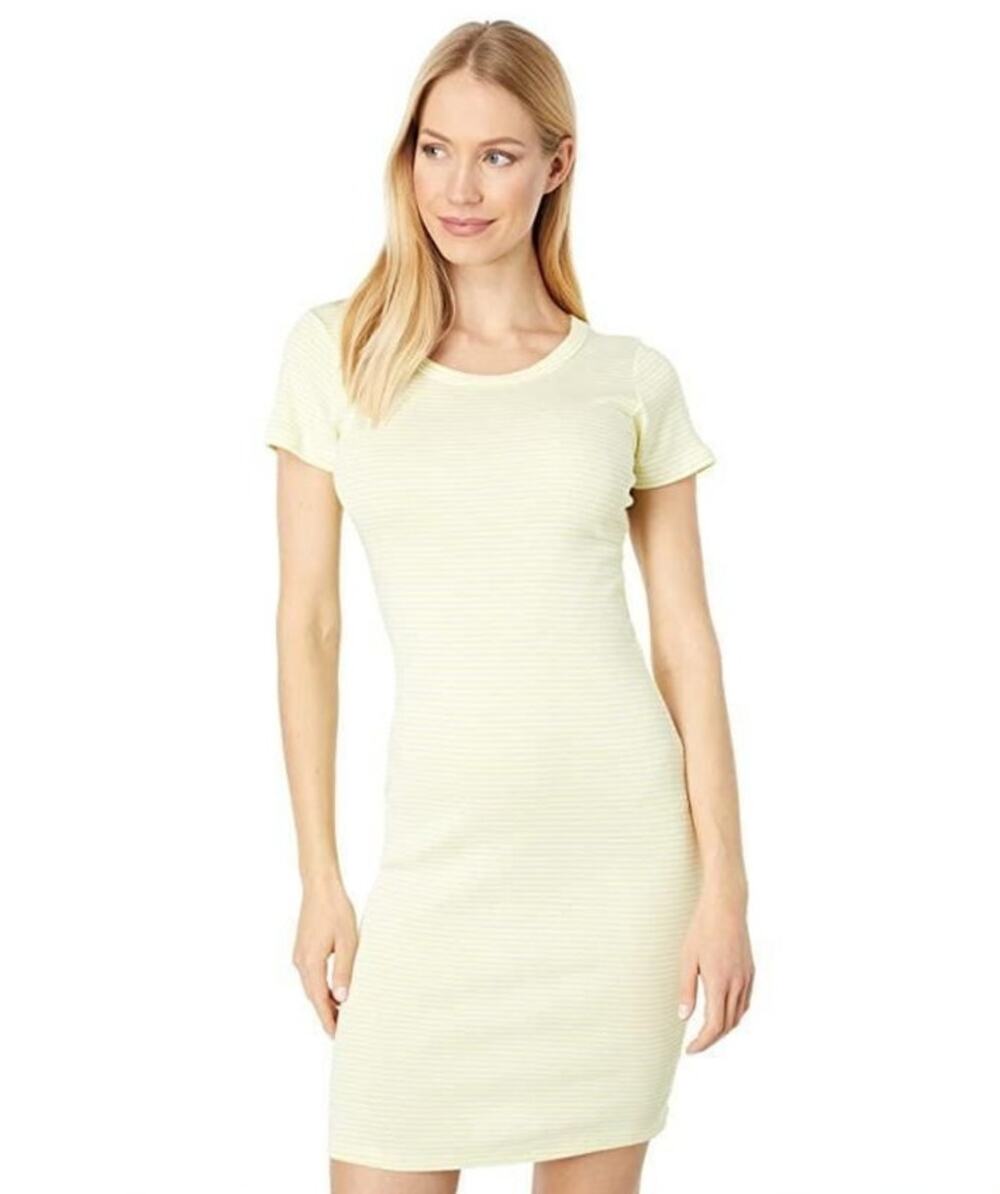 Three dots Striped Crew Neck Dress Size large